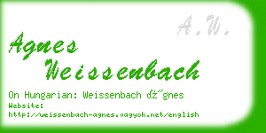 agnes weissenbach business card